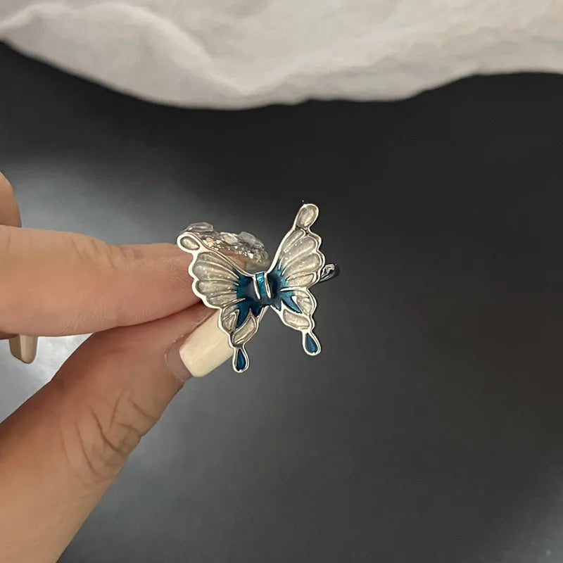 Colorful Stone Drip Rhinestone Gothic Ring