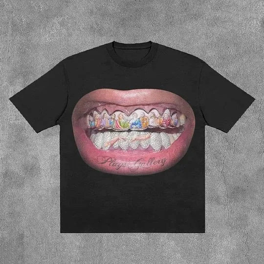 Trendy Y2K Character Graphic Cotton T-shirt
