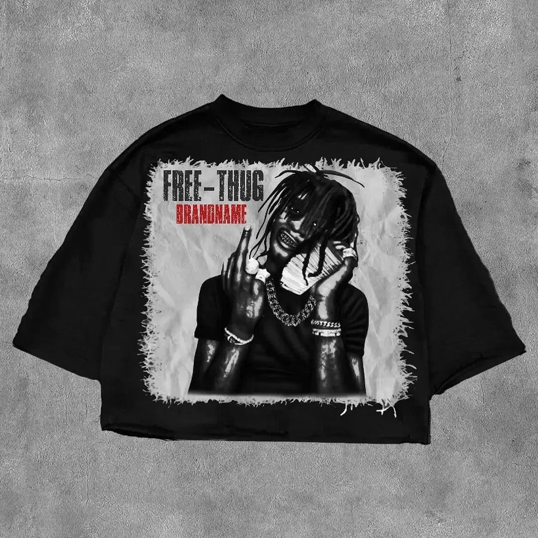 Gothic Hip Hop Loose Cotton T-shirt
