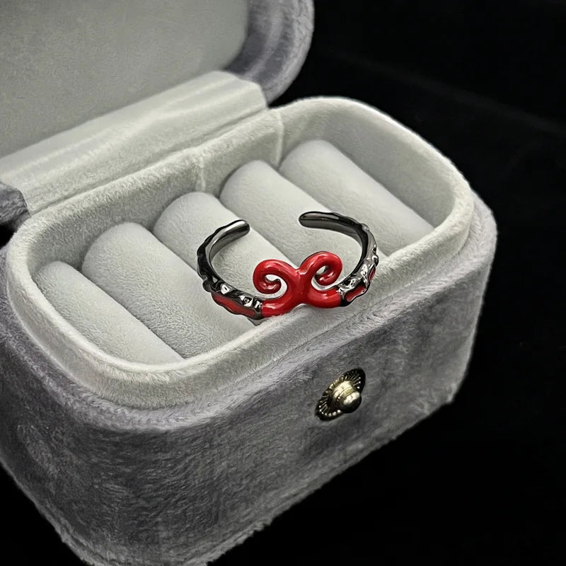 Minimalist Gothic Drunken Ghost Ring