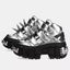 Silvery Gothic Lace-Up Platform Sneaker