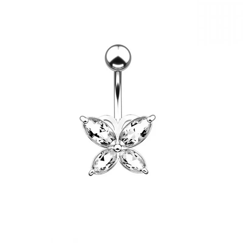 Classic Zircon Drop Gothic Belly Ring