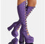 Gullick Black Platform Knee High Gothic Boot