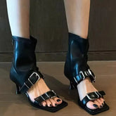 Square Toe Slingback Gothic High Heel