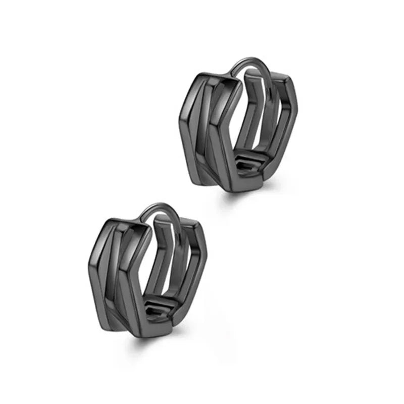 Gothic Black Skull Awl Rock Statement Earring