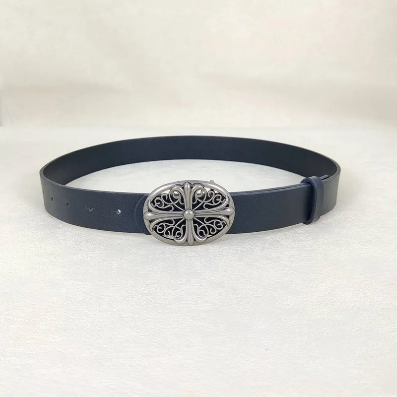 Unisex Gothic Cross Rivet Belt