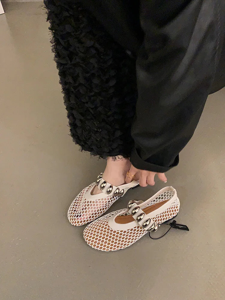 Ballerinas Woman 2024 Round Toe Casual Sneaker Summer Flat