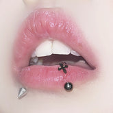 Star Cross C-Shaped Steel Lip Stud