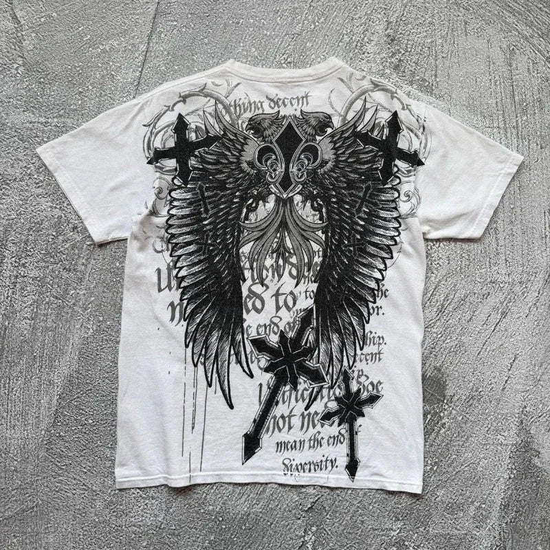 Graphic Print Oversized Cotton T-shirt