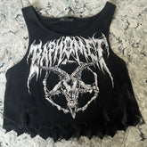 Y2K Vintage Black Tank Crop T-shirt