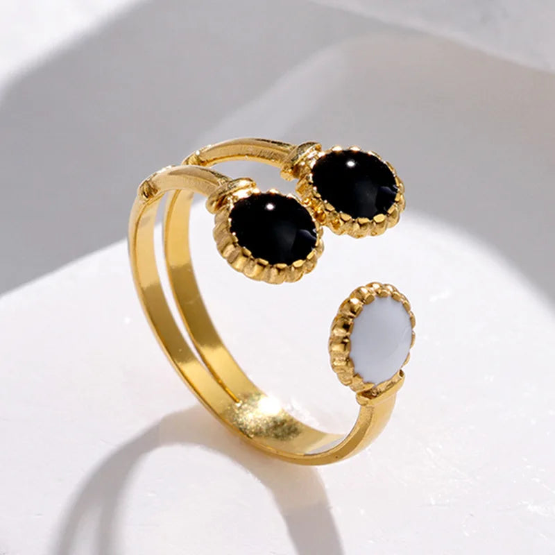 Geometric Gothic Titanium Steel Ring