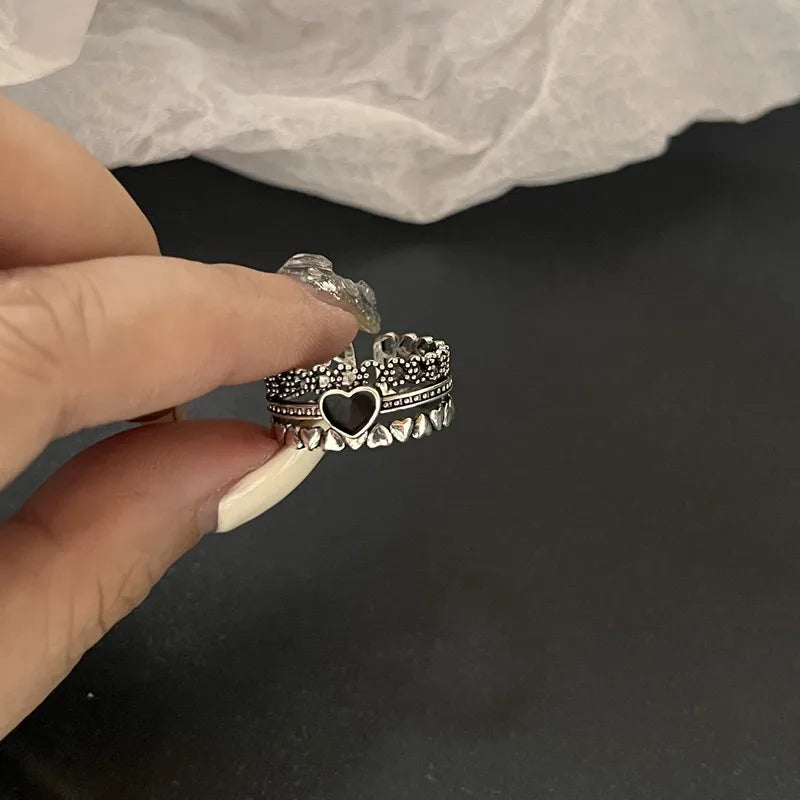 Vintage Angel Silver Gothic Ring