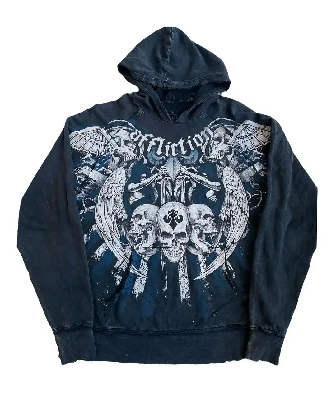 Gothic Retro Pattern Zipper Hoodie
