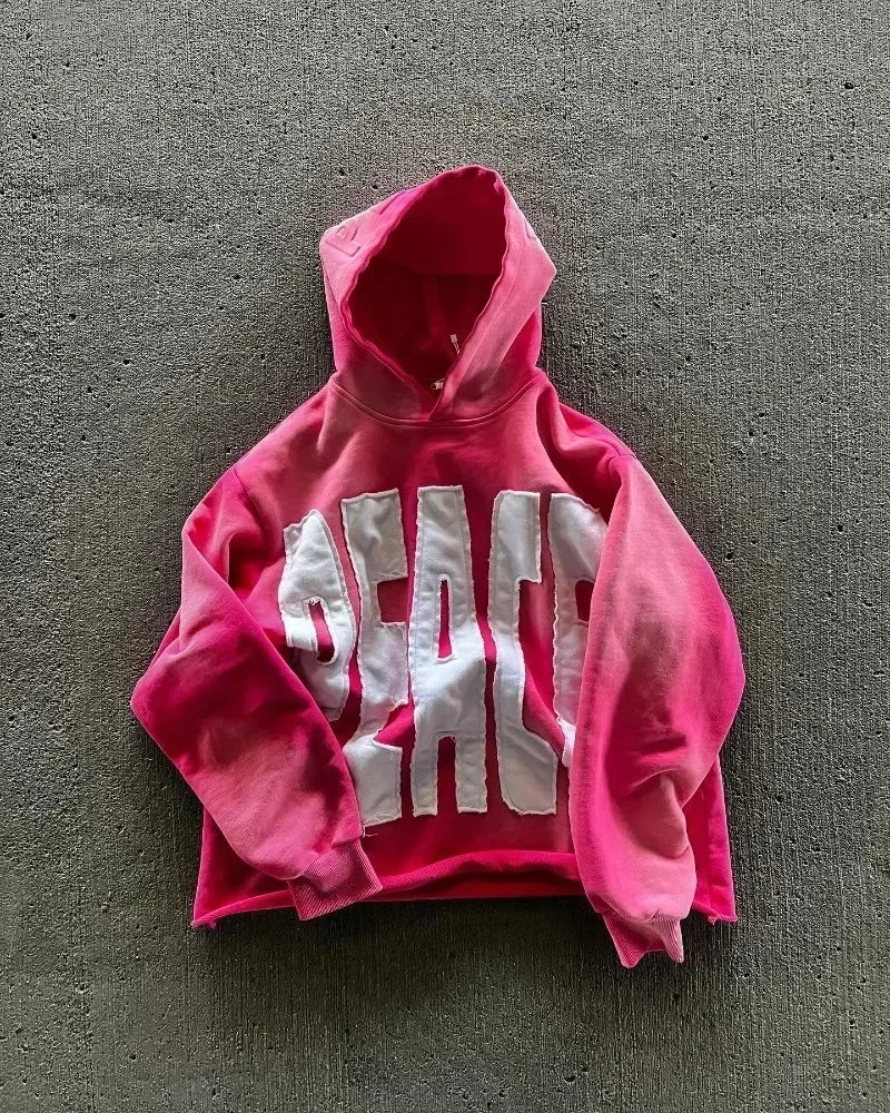 Gothic Zipper Spliced Retro Hoodie