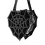 Black Spider Web Punk Creative Women’s Halloween Designer Shoulder Crossbody Bag / 30X30X8Cm
