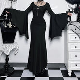 Slim Gothic Fall Daily Comfort Maxi Dress