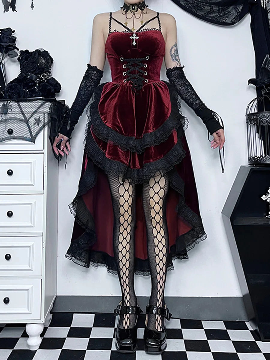 Dark Hottie Tie Waist Drag Midi Dress