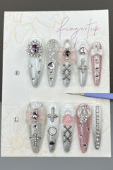 Y2K Princess Full Rhinestone Press On Nails