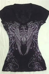 Printed Crew Neck Short Sleeve Summer T-Shirt