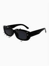 Transparent Square Studded Punk Glasses