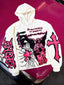 Pink Heart Angel Gothic Short Double-sided Hoodie