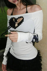 Heart Cutout Gothic T-Shirt