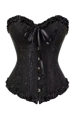 Court Jacquard Lace Back Strap Corset