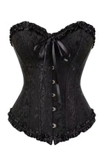 Court Jacquard Lace Back Strap Corset