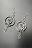 Silver Swirl Handmade Chic Earings