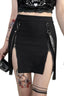 Twin Zip Strap Mini Skirts