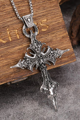 Vintage Gothic Cross Pendant Necklace