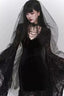 Gothic Lace Patchwork Flare Sleeve Maxi Dress