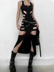 Y2K E-girl Grunge Slim Mini Dress