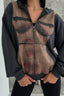 Graphic Print Zipper Hoodie