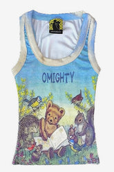 Y2K Dreamcore Bear Print Tank Top