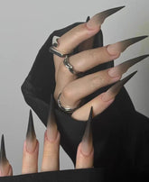 Black Gradient Cat Paw Press-On Nails