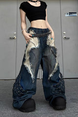 Vintage Patchwork Distressed Pants