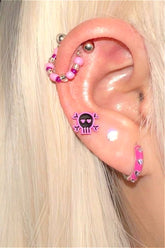 Y2K Millennium Hot Girl Skull Earrings
