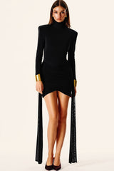 Halloween Sexy Ruched Bodycon Long Sleeve Dress