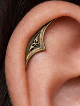 Gothic Hollow Crescent Earrings