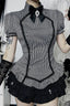 Dark Academia Slim Fit Blouse