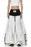 Splatter Print Wide Leg Pants