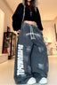 Oversized Drawstring Bootcut Pants