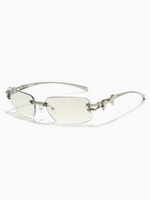 Y2K Star Rhinestone Rimless Glasses