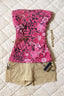 Pink Leopard Floral Tube Top