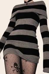 Halloween Gothic Striped Dress