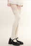 White Lace Ruffle Ribbon Over Knee Socks