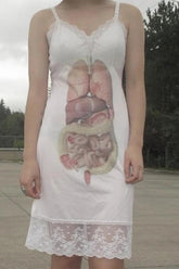 Y2K Emo Sleeveless Print Mini Dress