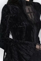 Gothic Flare Sleeve Halloween Dress