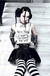 Punk Teddy Graphic Cropped Cami Top